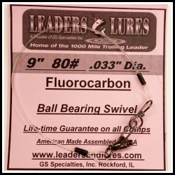 80# 9" Fluorocarbon Leader .033" Dia